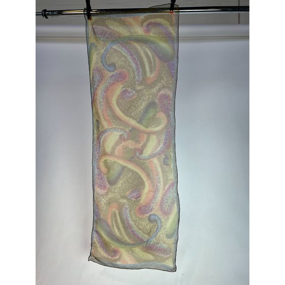 Galaxy Swirl Scarf Sash 15 inches x 43 inches Multi Color Polyester - Picture 2 of 16